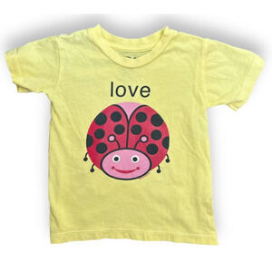 Ladybug Baby T Shirt by 10 again 6 Months Yellow Ultra Soft Cotton Summer Unisex